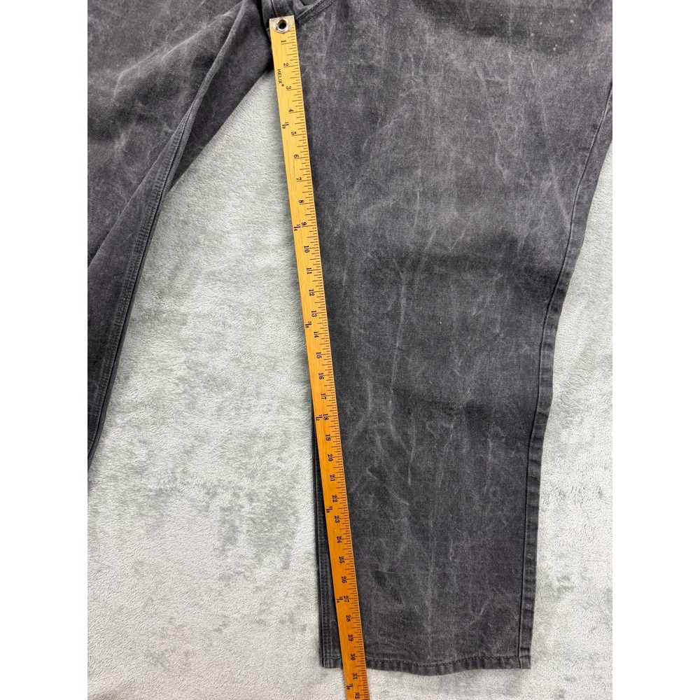 PJ Mark Mens Jeans 46x32 (Real 46x30.5) Charcoal Acid Washed Straight Baggy Leg - Picture 4 of 12